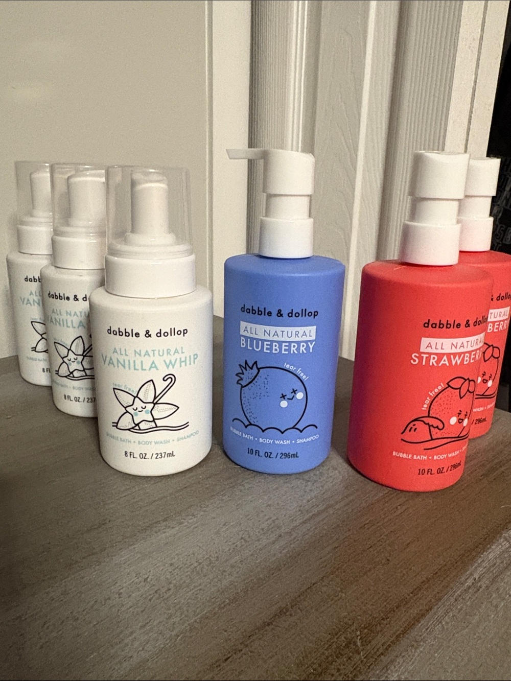 All Natural Kids Bubble Bath & Body Wash - bundle of six